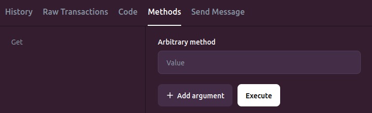 Methods tab